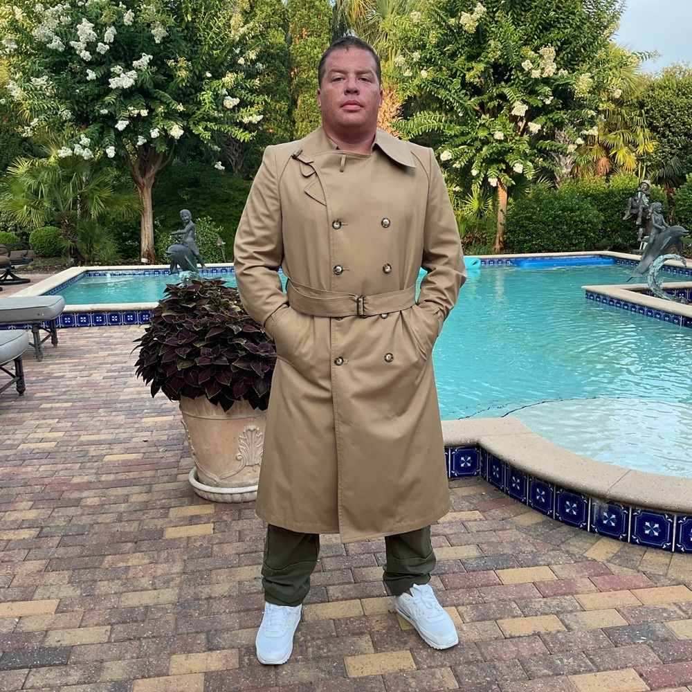 London Fog men’s belted trench coat 40 long with removable liner